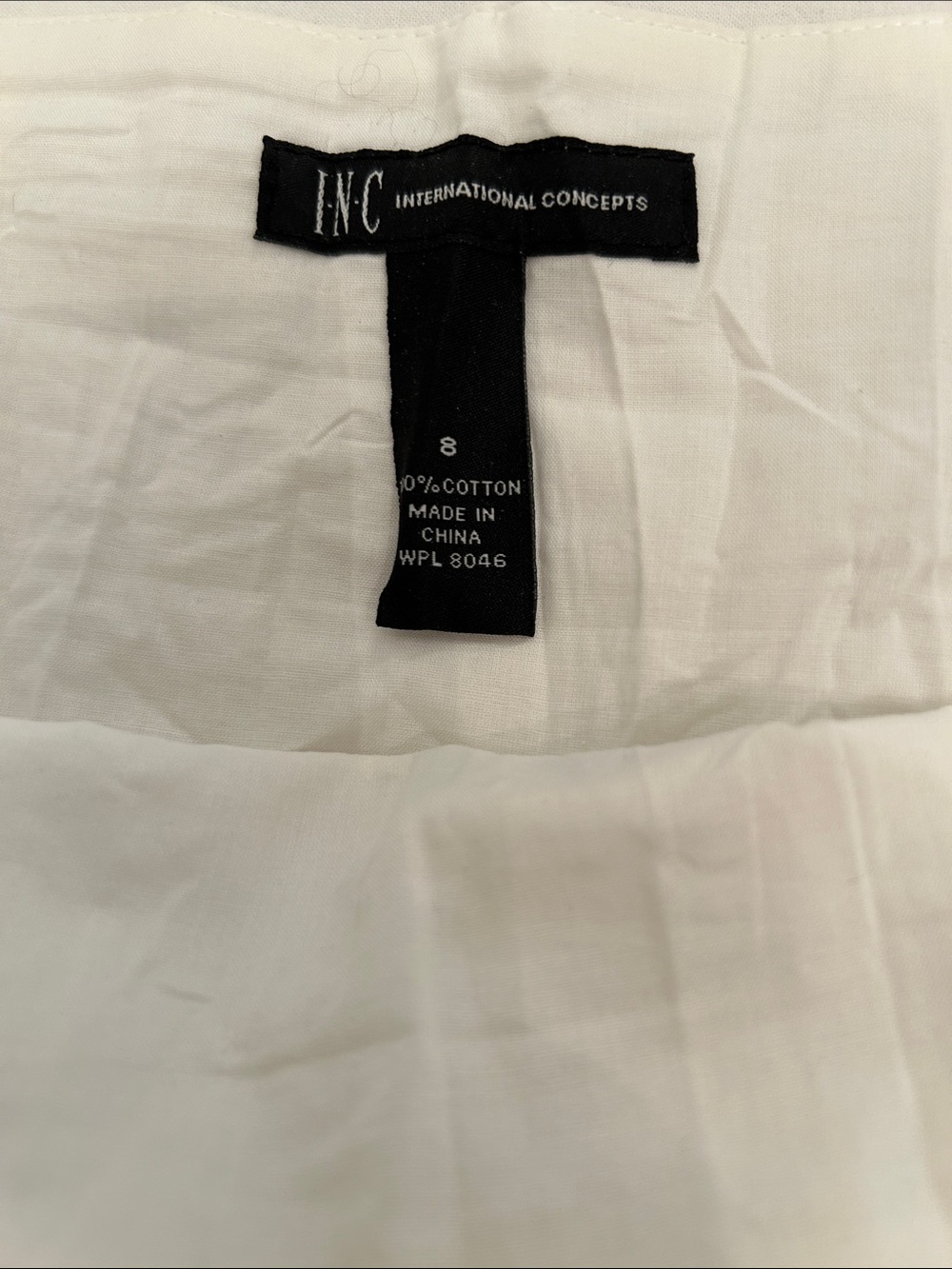INC International Concepts White Pleated A-Line Midi Skirt - Picture 3 of 7